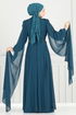 Evening Dress 6640YG95-MS Petroleum - Thumbnail