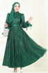 Evening Dress 6641YG95-MS Emerald - Thumbnail
