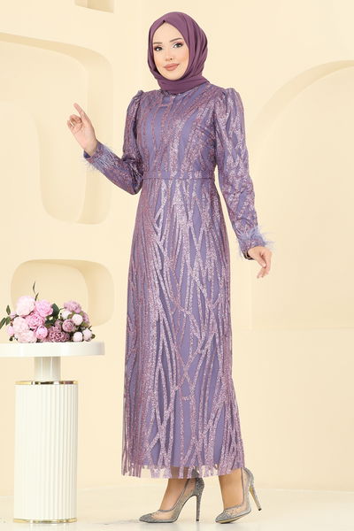 Y.G.S. - Evening Dress 6660YG95-MS Dark Lilac - 395705
