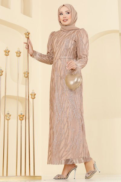 Y.G.S. - Evening Dress 6660YG95-MS Gold