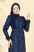 Evening Dress 6660YG95-MS Navy Blue - Thumbnail