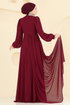 Evening Dress 6999YG95-MS Burgundy - Thumbnail