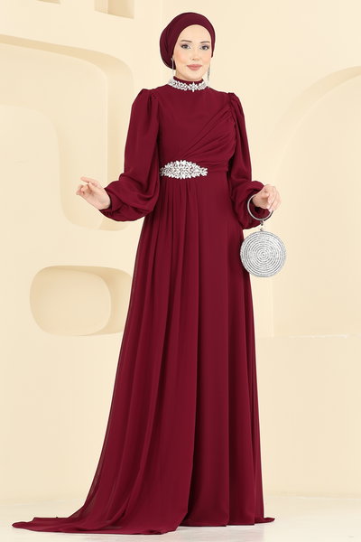 Y.G.S. - Evening Dress 6999YG95-MS Burgundy - 428821