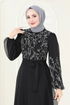 فستان سهرة أسود 7005AB368-MS - Thumbnail