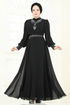 Evening Dress 7084ABK1075-MS Black - Thumbnail