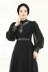 Evening Dress 7084ABK1075-MS Black - Thumbnail