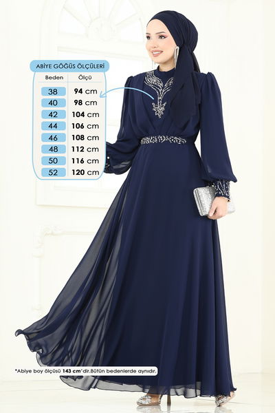 A.B.K. - فستان سهرة كحلي 7084ABK1075-MS - 388526