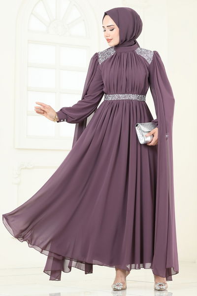 A.B. - Evening Dress 7101AB368-MS Dark Lilac - 366219