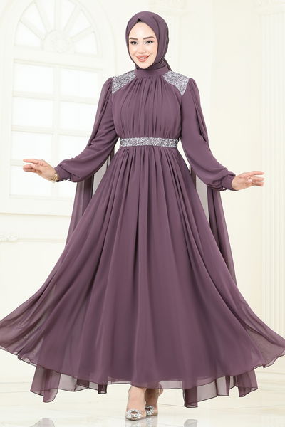 A.B. - Evening Dress 7101AB368-MS Dark Lilac - 366220