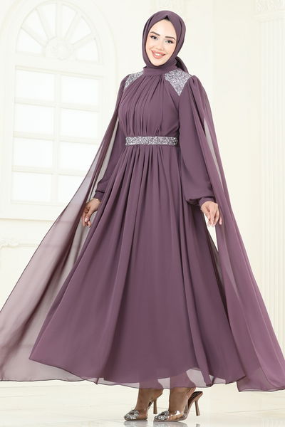 A.B. - Evening Dress 7101AB368-MS Dark Lilac - 366221