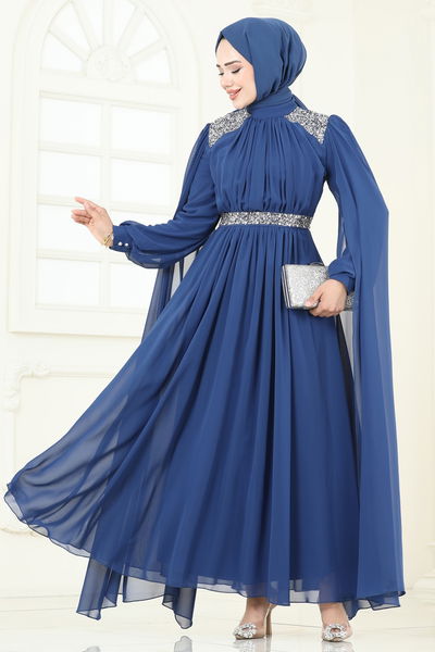 A.B. - Evening Dress 7101AB368-MS Indigo - 366273