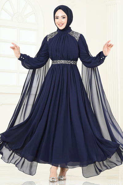 A.B. - Evening Dress 7101AB368-MS Navy Blue - 366243