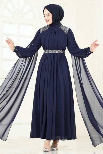 A.B. - Evening Dress 7101AB368-MS Navy Blue - 366244