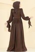 Evening Dress 7139SAR739-MS Brown - Thumbnail
