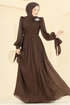 فستان سهرة بني 7139SAR739-MS - Thumbnail