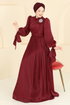 Evening Dress 7139SAR739-MS Burgundy - Thumbnail