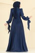 Evening Dress 7139SAR739-MS Navy Blue - Thumbnail