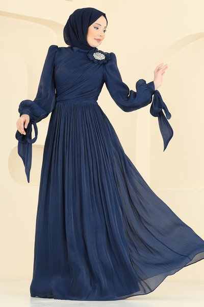 S.A.R. - Evening Dress 7139SAR739-MS Navy Blue - 428561