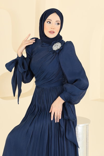 S.A.R. - Evening Dress 7139SAR739-MS Navy Blue - 428562