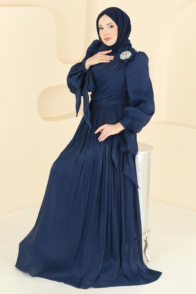 S.A.R. - Evening Dress 7139SAR739-MS Navy Blue - 428563