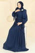 Evening Dress 7139SAR739-MS Navy Blue - Thumbnail