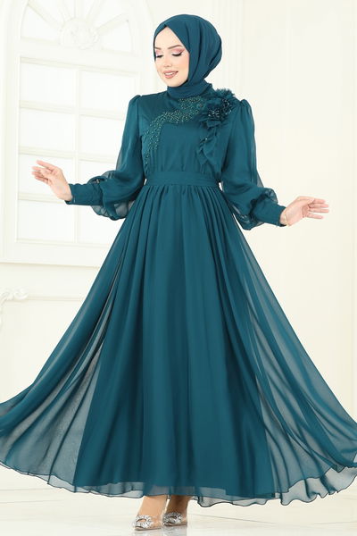 A.B. - Evening Dress 8000AB368-MS Petroleum - 366310