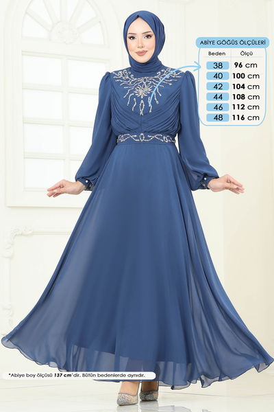 A.B. - Evening Dress 8010AB368-MS Indigo - 366420