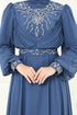 فستان سهرة ازرق 8010AB368-MS - Thumbnail