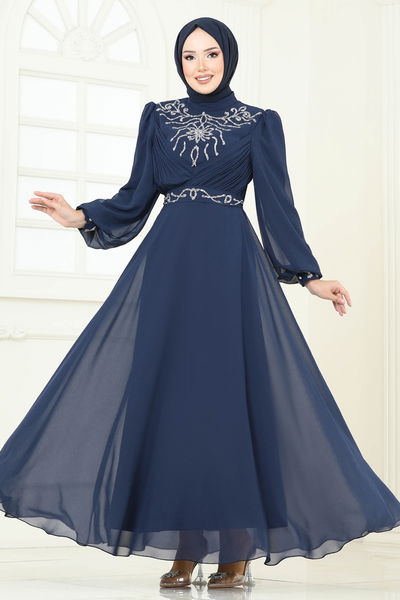 A.B. - Evening Dress 8010AB368-MS Navy Blue - 366489