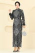 Evening Dress 8017YG95-MS Black - Thumbnail