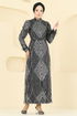 Evening Dress 8017YG95-MS Black - Thumbnail