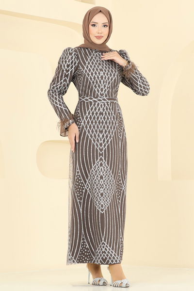 Y.G.S. - Evening Dress 8017YG95-MS Brown - 399896