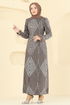 Evening Dress 8017YG95-MS Brown - Thumbnail