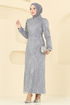 Evening Dress 8017YG95-MS Gray - Thumbnail