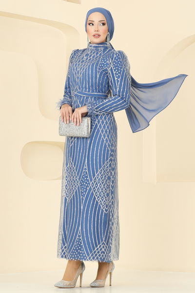 Y.G.S. - Evening Dress 8017YG95-MS Indigo - 399823