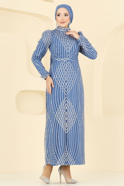 Y.G.S. - Evening Dress 8017YG95-MS Indigo - 399826