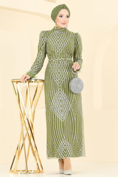 Y.G.S. - Evening Dress 8017YG95-MS Oil Green - 399902