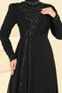 فستان سهرة أسود 8019AB368-MS - Thumbnail