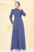 فستان سهرة أزرق 8019AB368-MS - Thumbnail
