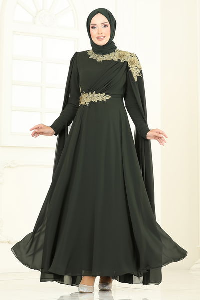 A.B. - Evening Dress 8023AB368-MS Khaki - 366454