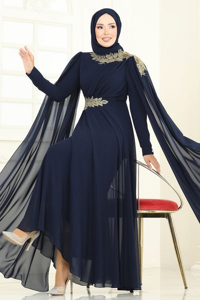 A.B. - Evening Dress 8023AB368-MS Navy Blue - 366423