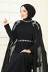 فستان سهرة أسود 8073AB368-MS - Thumbnail