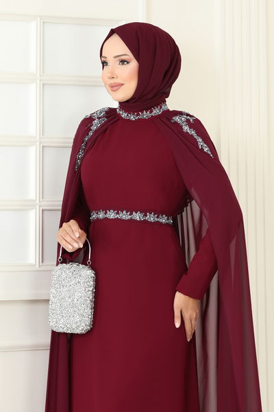 A.B. - Evening Dress 8073AB368-MS Burgundy - 366465