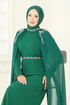 Evening Dress 8073AB368-MS Emerald - Thumbnail