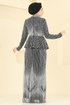 فستان سهرة أسود 8080YG95-MS - Thumbnail