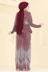 فستان سهرة خمري 8080YG95-MS - Thumbnail