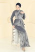 Evening Dress 8080YG95-MS Navy Blue - Thumbnail