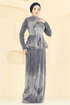 Evening Dress 8080YG95-MS Navy Blue - Thumbnail