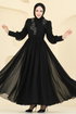 فستان سهرة أسود 8084AB368-MS - Thumbnail