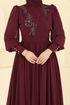 Evening Dress 8084AB368-MS Burgundy - Thumbnail